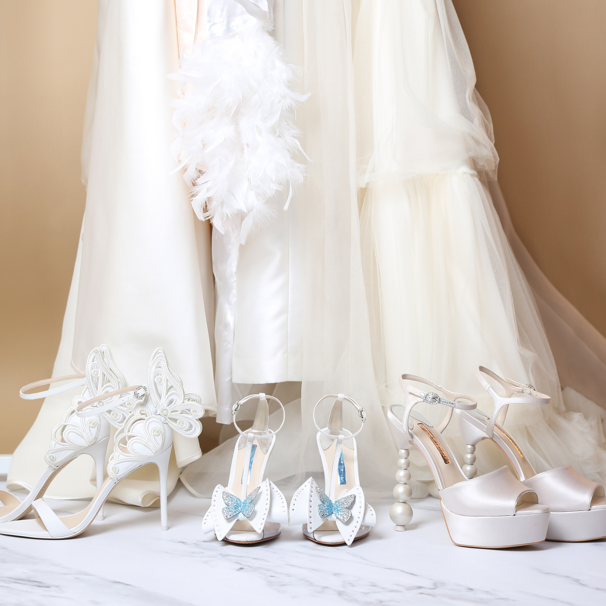 お値下げ❤️ Sophia Webster バタフライシューズ Sophia Webster Butterfly 50mm Slingback Pumps | Gold | FARFETCH