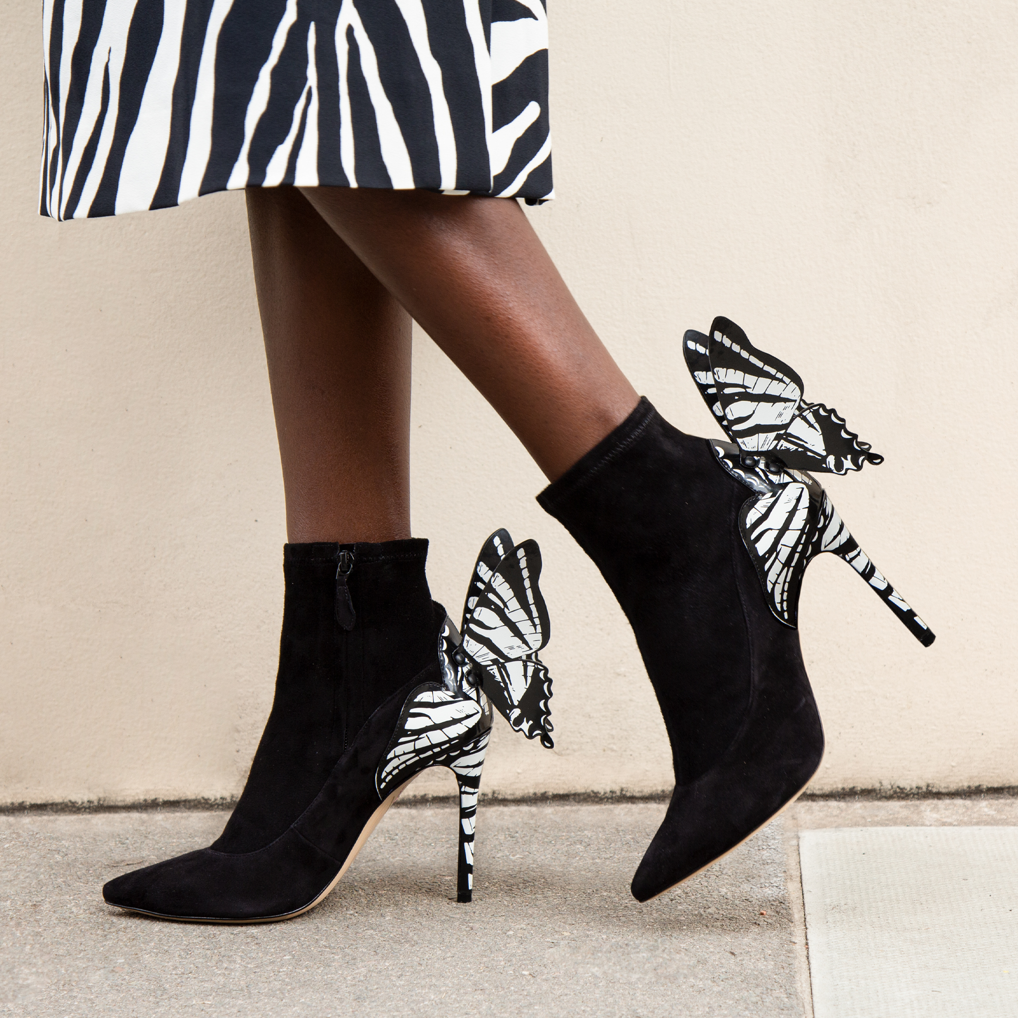 【関税込み】Sophia Webster ブラック Zadie アンクルブーツ Black Zadie Ankle Boot by Sophia Webster on Sale